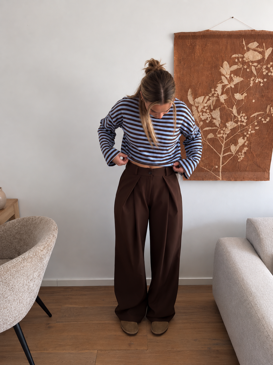 The Essential Wide Pants Brown