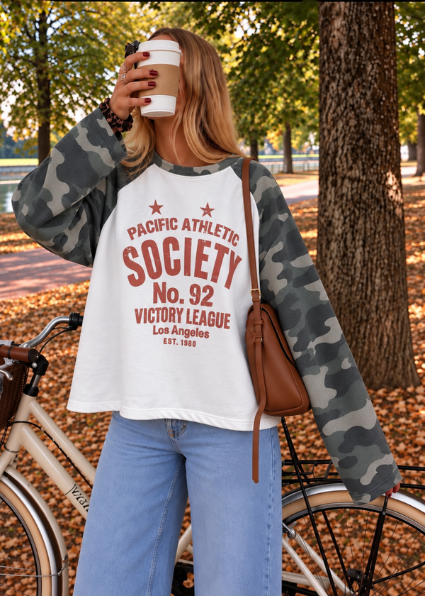 Society Camo Sweater/Longsleeve red