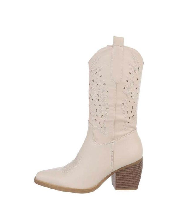 Cowboy boots beige