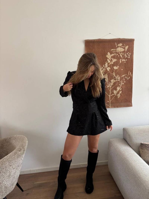 Sparkle Jumpsuit Black