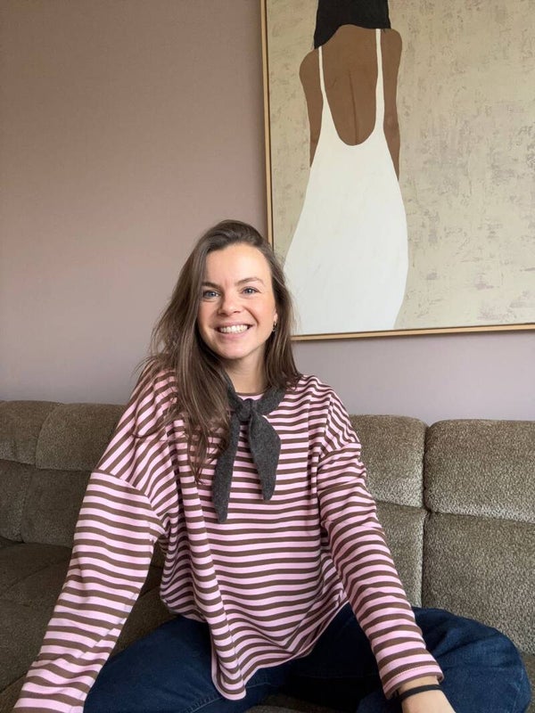 Rosy Cocoa Stripe Top