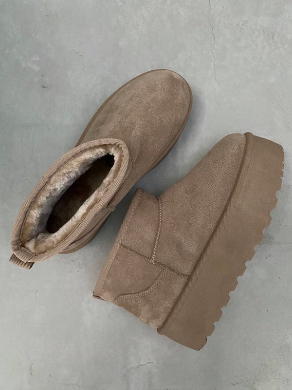 UGHIES taupe met plateauzool