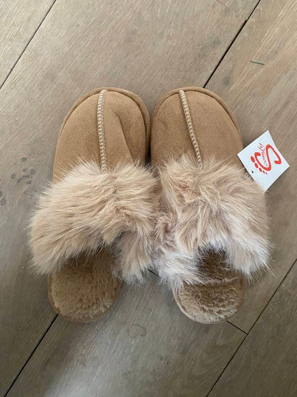 Comfy pantoffels camel