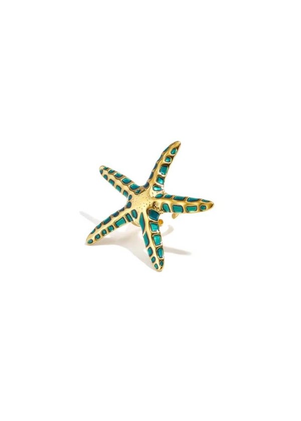 Starfish Ring – Groen Gold