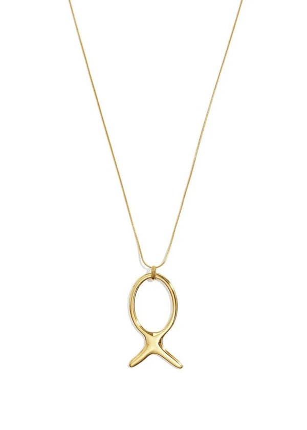 Fish Necklace Gold