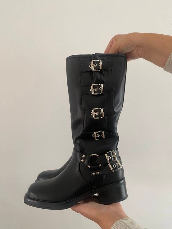 Hoge  bikerboots zwart