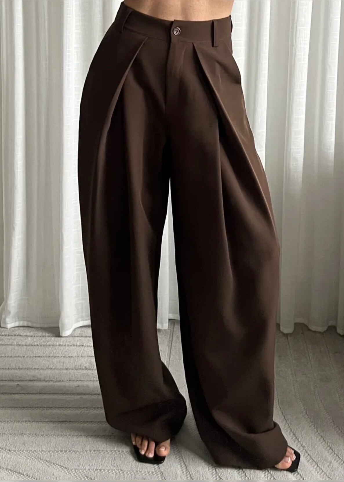 The Essential Wide Pants Brown