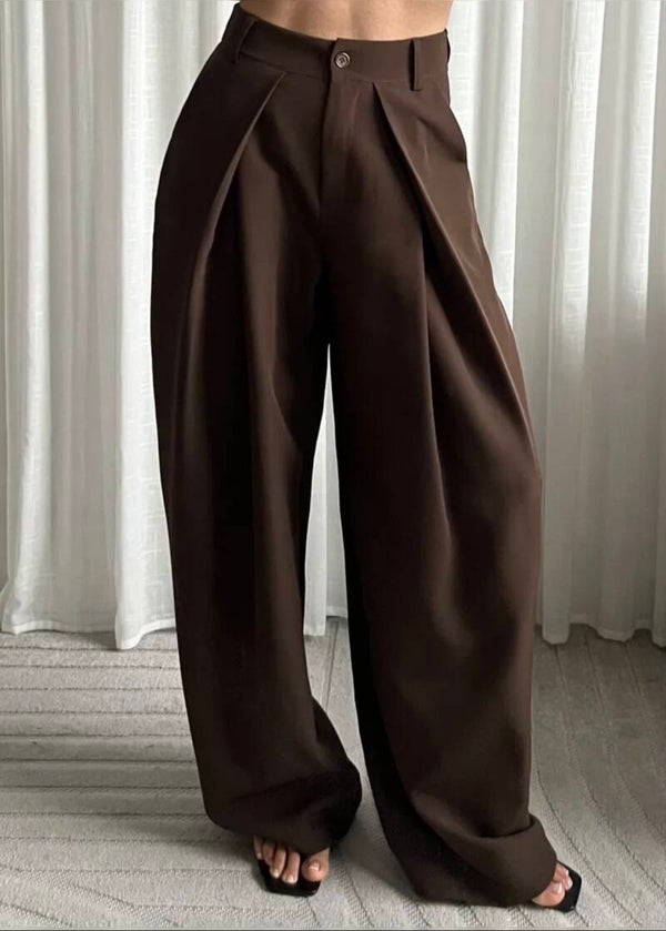 The Essential Wide Pants Brown