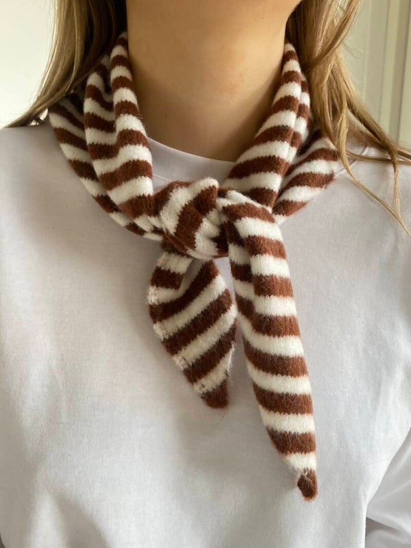 Cocoa Stripe Sjaaltje Brown