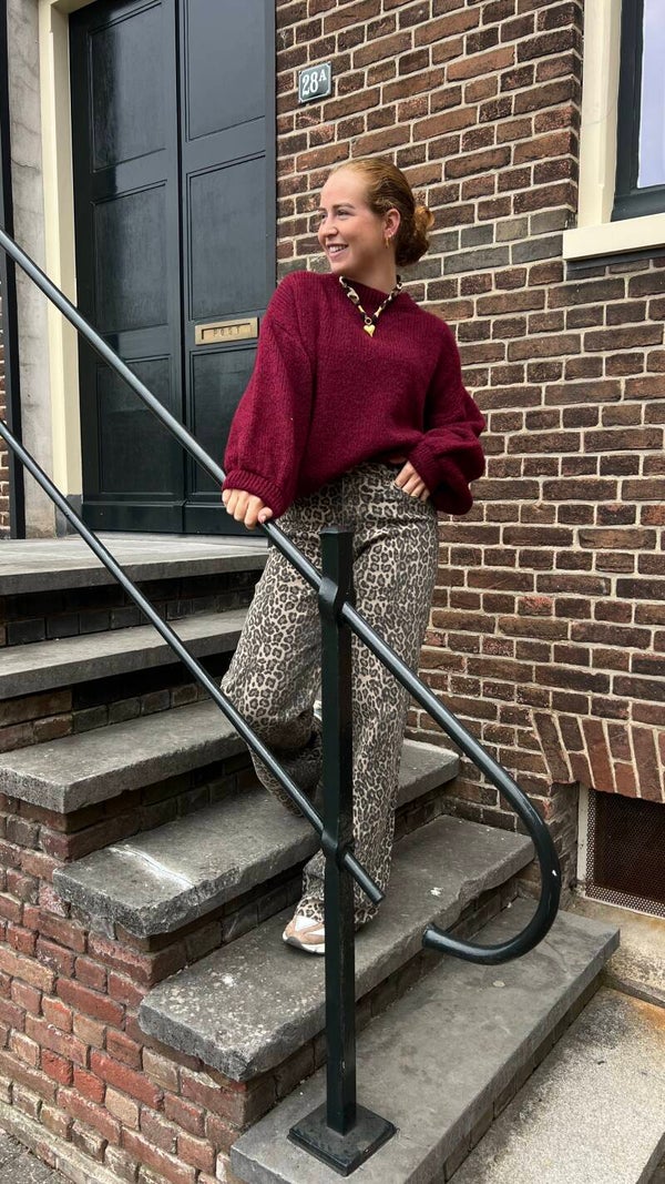 Coco Knit Sweater – Wine Red