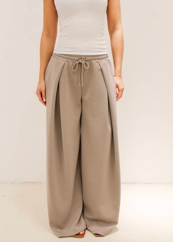 Balloon fit sweatpants taupe