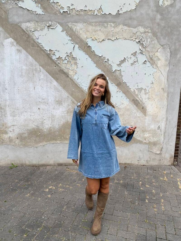 Denim Oversized Tunic Dress