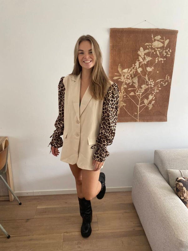 JANNA blazer beige / leopard