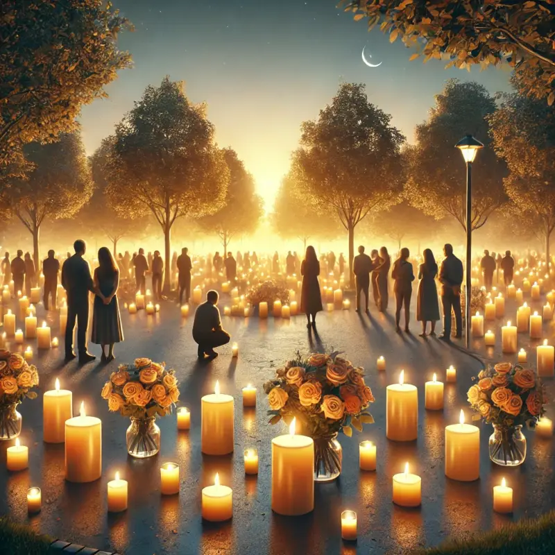 kaarsjes aansteken door ouders van een overleden kind, wereldlichtjesdag, kindje overleden, kind in de hemel, herdenken overleden kind