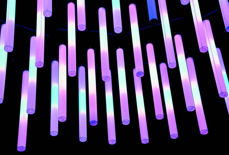 Glow Festival, Eindhoven, Heuvel Gallery, Led Light, Led Sticks  © Perrin Oubrie Photography