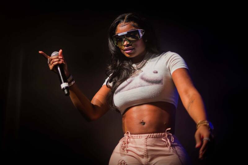 Rapper Armani Caesar performing live at de Effenaar, Eindhoven, The Netherlands