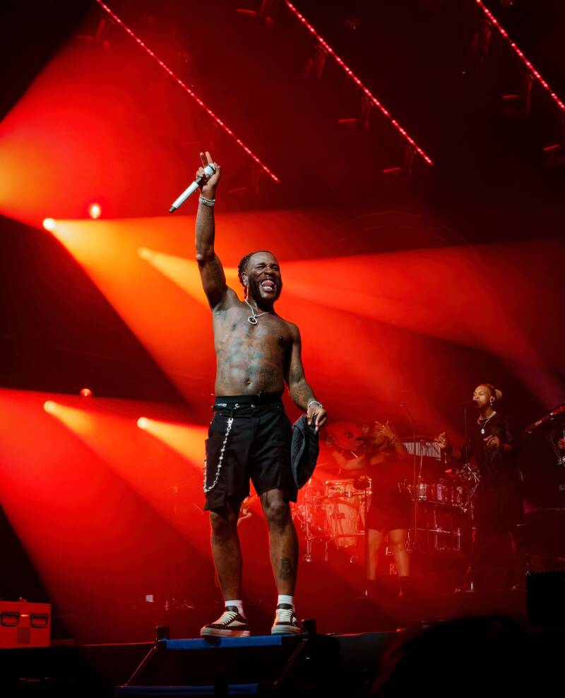 Burna Boy asked his fans to take off their shirts and wave them in the air during his live perfromance at the North Sea Jazz festival 2026