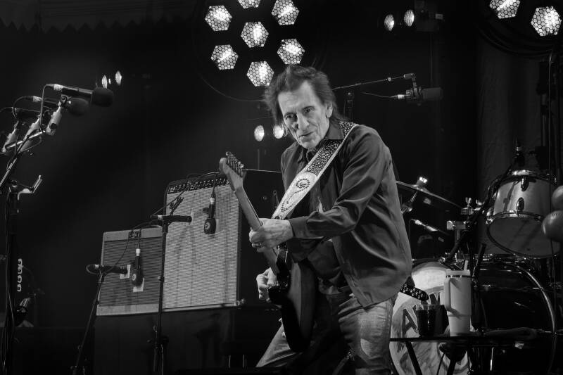 Ronnie Wood from the  Legendary  band The Rolling Stones playing live in Paradiso Amsterdam during his Fearless Tour 2026