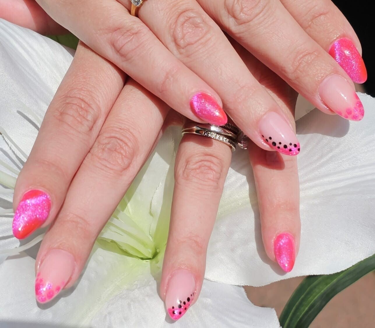 nail art rode nagels, SagaveNails 