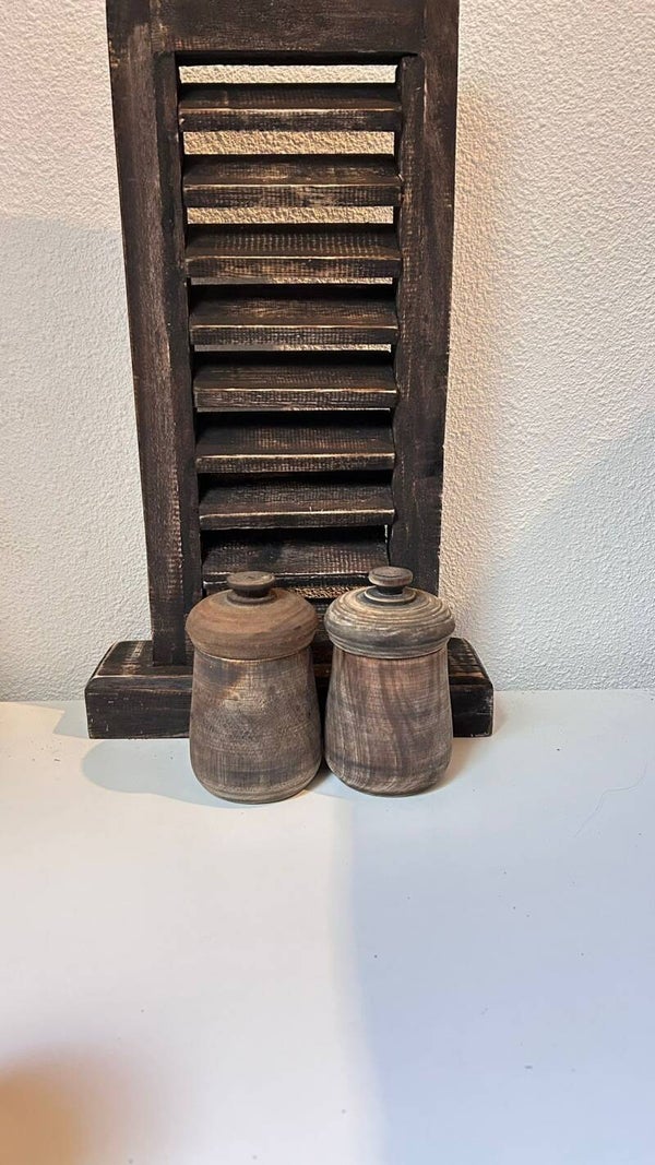 Houten potje met deksel