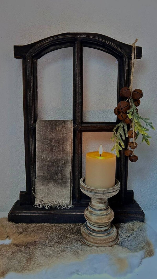 Houten kaarsenhouder (middel)