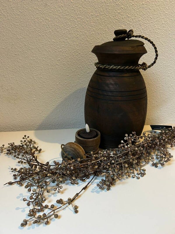 Kunst dadeltak (bruin/wit)