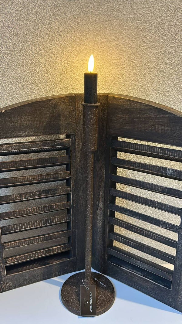 IJzeren kaarsen houder (roest/kleur)