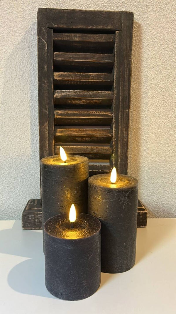 Countryfield led candle zwart (groot)