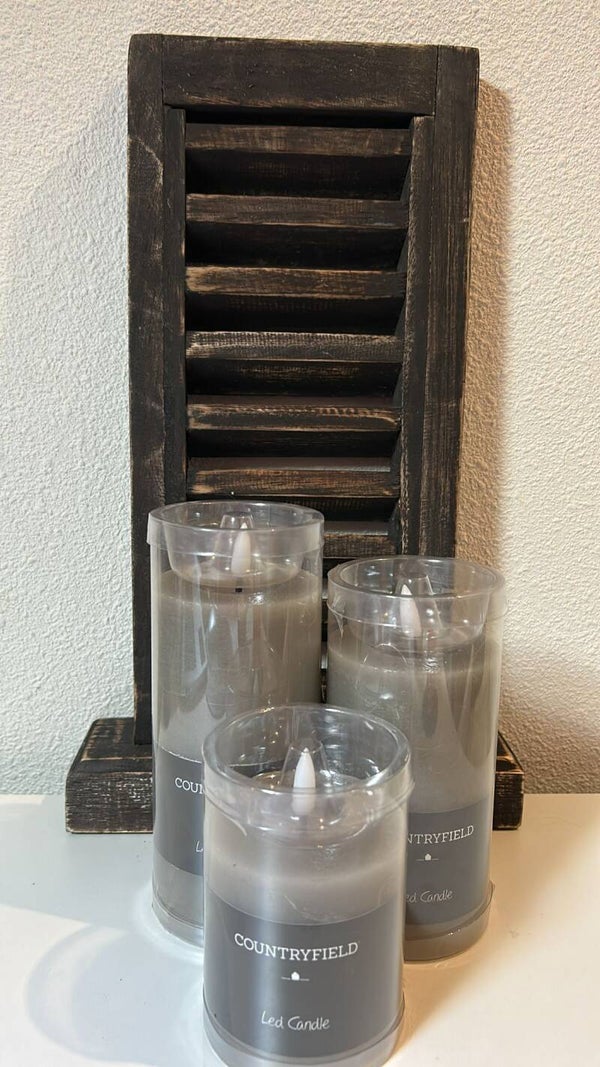 Countryfield led candle grijs (klein)