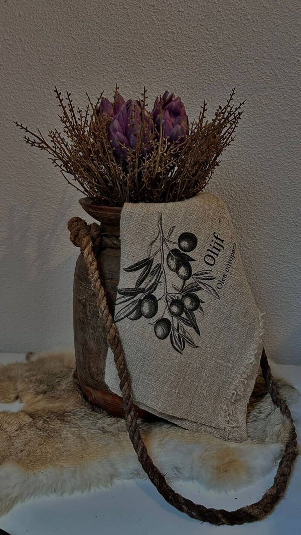 Shabby doek (Olijf)
