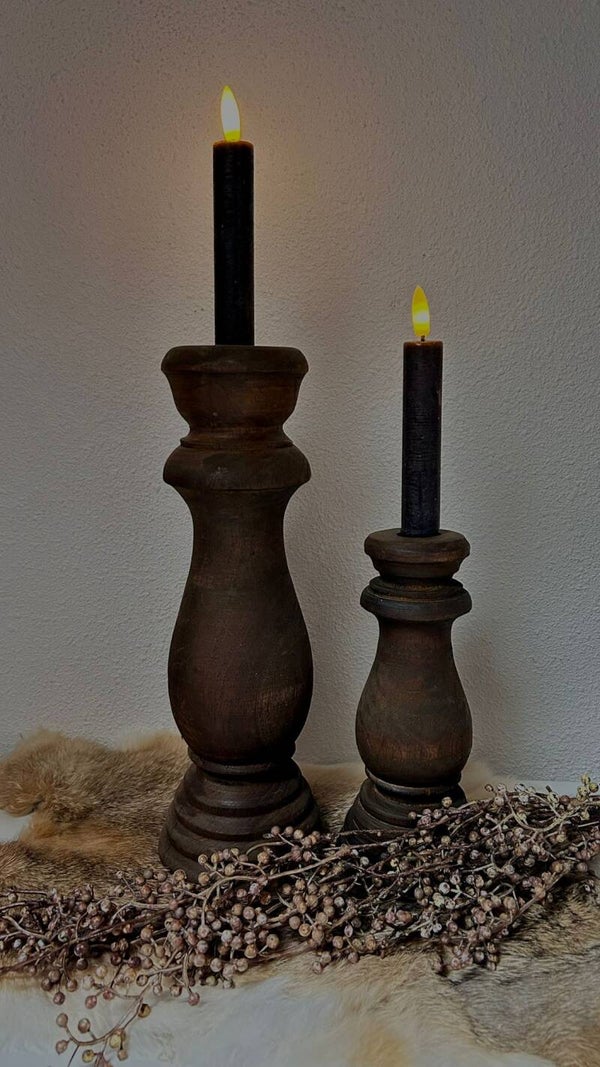 Houten kaarsenhouder (groot)