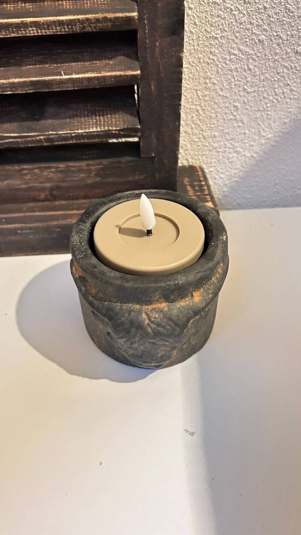 Countryfield led candles (grijs/beige)