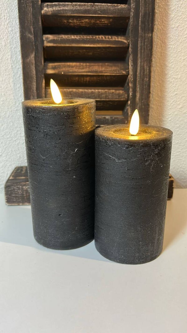 Countryfield led candle zwart (middel)