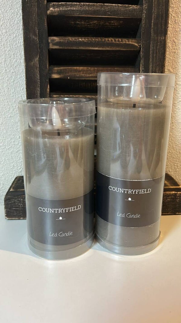 Countryfield led candle grijs (groot)