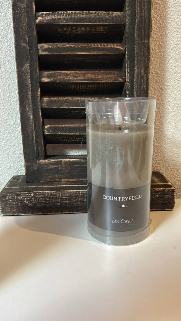 Countryfield led candle grijs (middel)