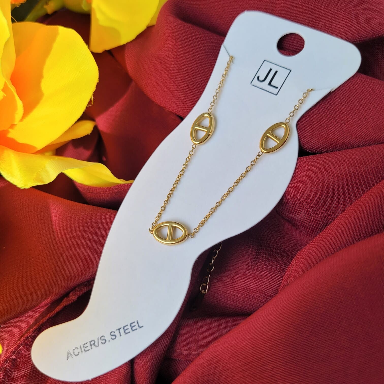Chaîne de Cheville Célestia maille marine