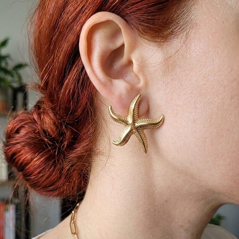 Boucle d'oreille étoile de mer