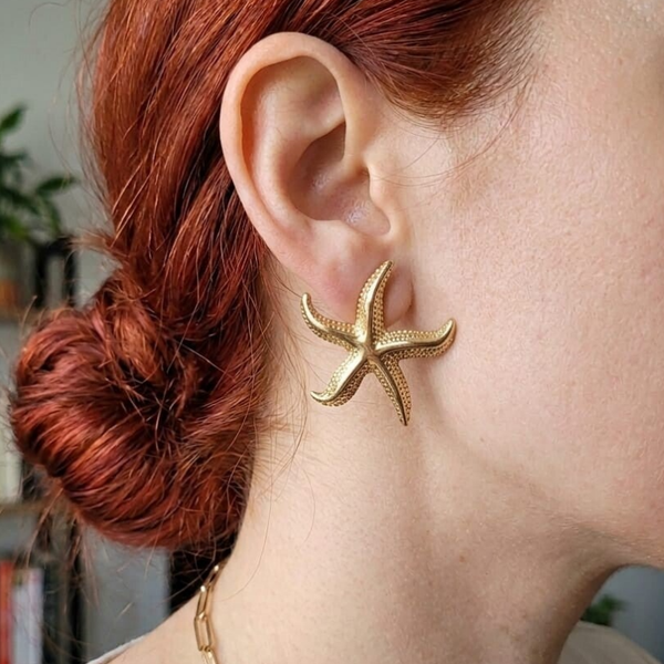 Boucle d'oreille étoile de mer