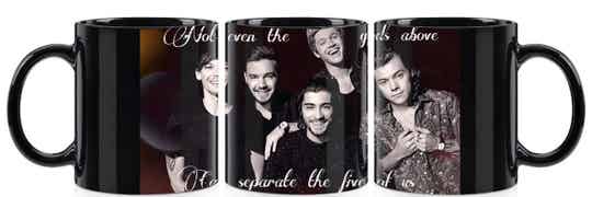 One Direction mug - Not even the Gods above can separate the five of us
