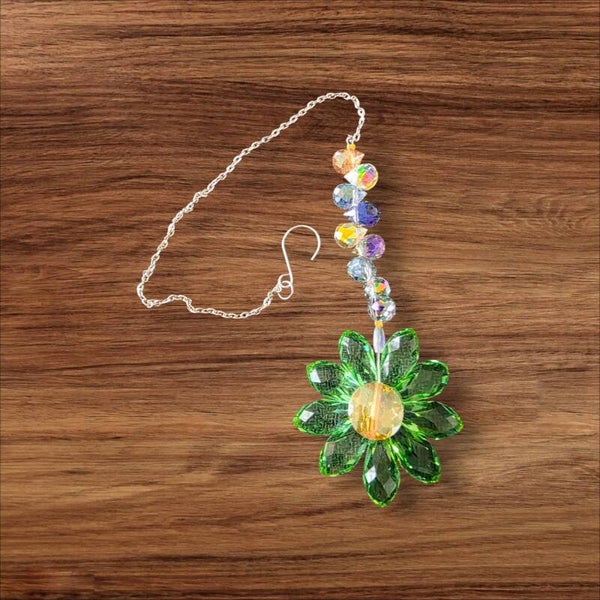 Green Flower Suncatcher