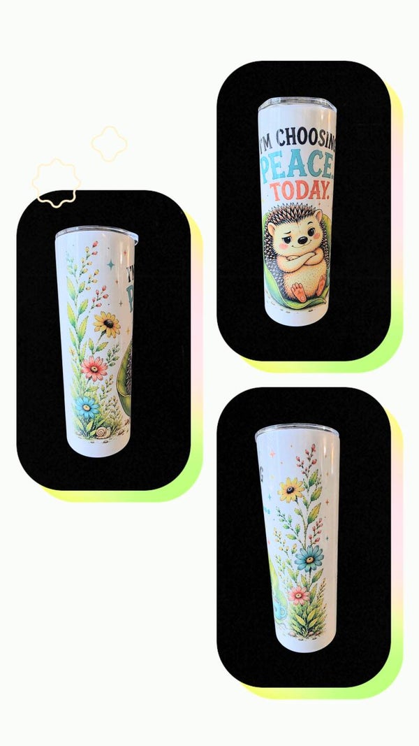 Choosing Peace Hedgehog Tumbler