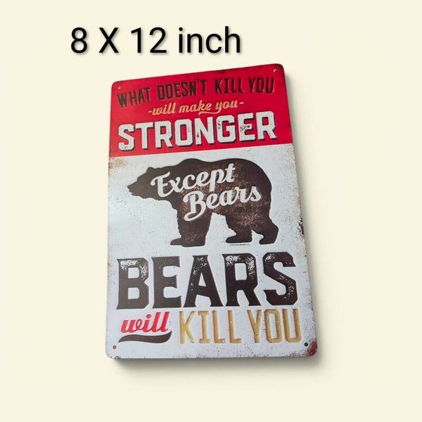Bear Metal Sign