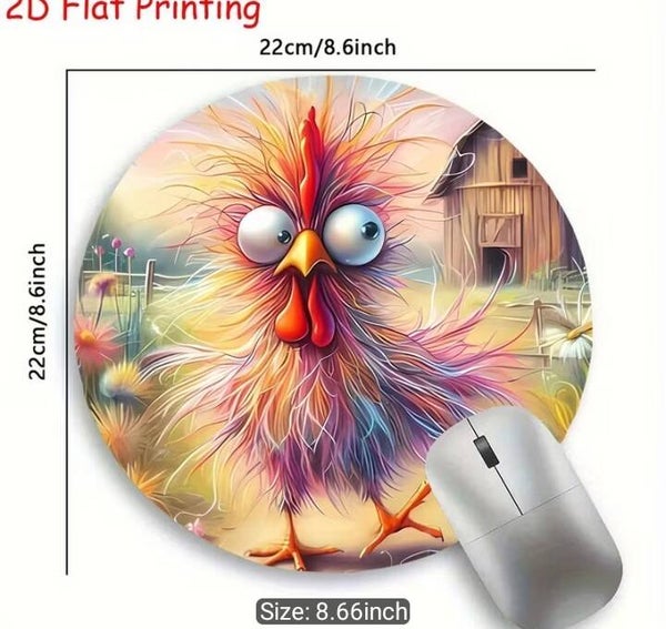 Crazy Chicken Mouse Pad