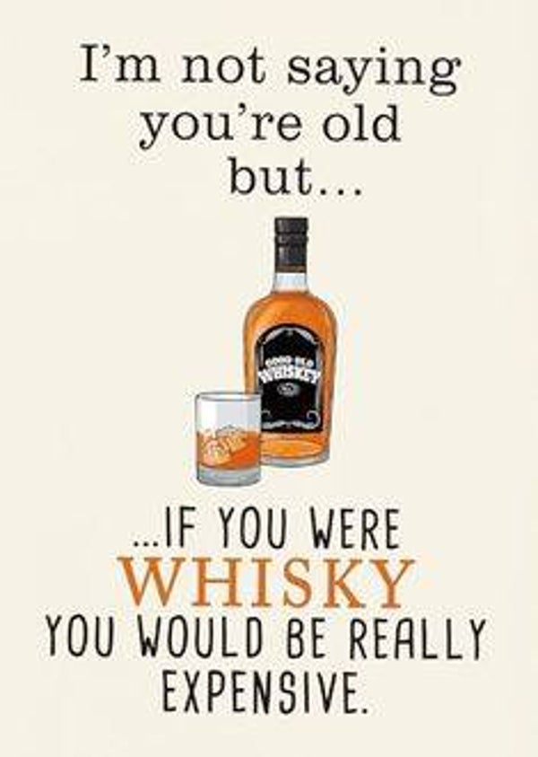 Whiskey Old B-Day Card
