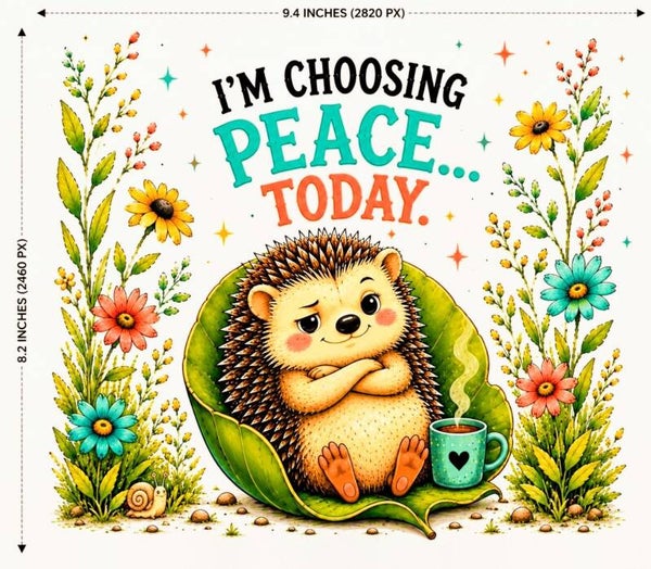 Hedgehog Peace Mug or Tumbler