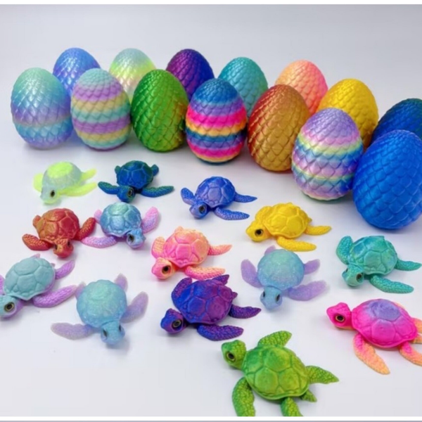 3D Printed Sea Turtle and Egg