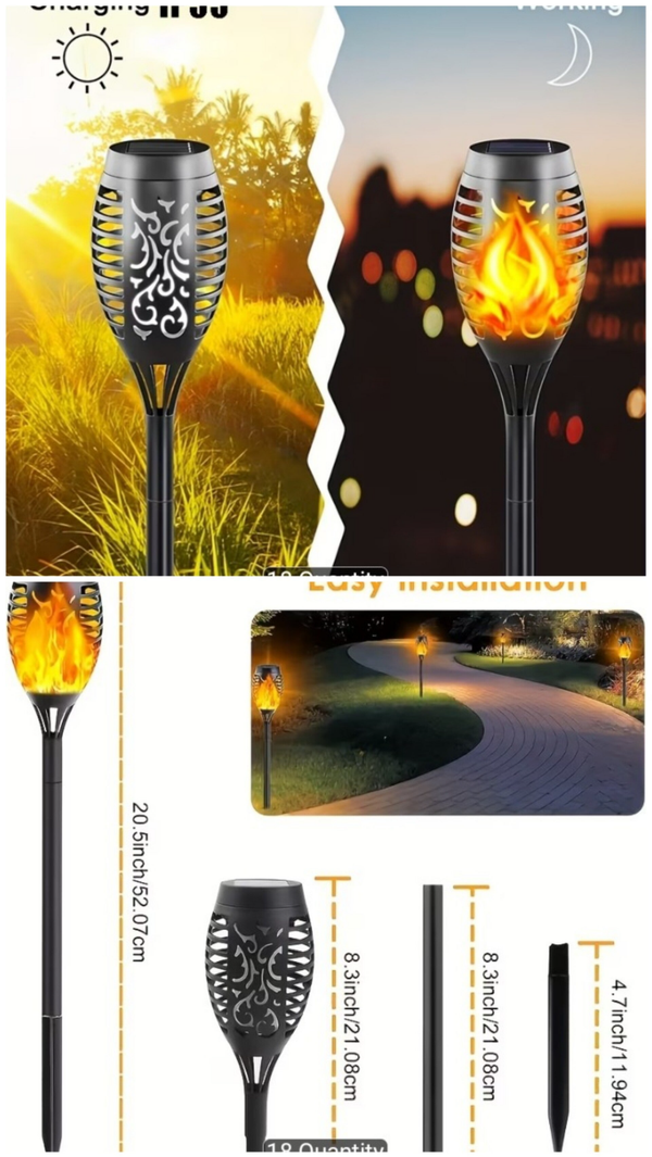 Solar Flickering Torch Stake