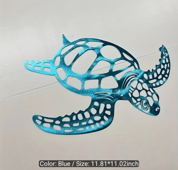 Metal Sea Turtle Wall Decor