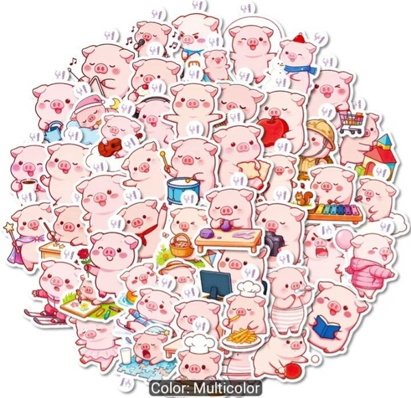 Glossy Pig Stickers (50)
