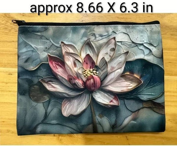 Lotus Cosmetic Bag